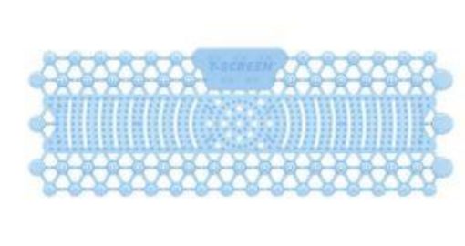 Picture of T-Screen® Trough Urinal Mat with Bubble & Bristles - Linen Breeze Sky Blue