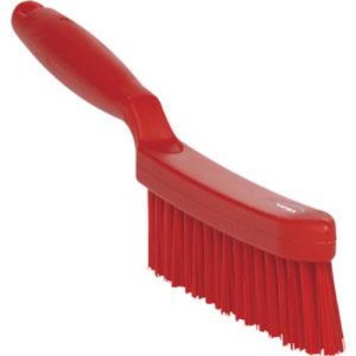Picture of 30cm/ 10" Vikan Slim Hand Brush Stiff - Red