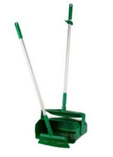Picture of Vikan 35cm Lobby Dustpan & Broom Medium - Green