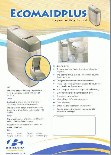 Picture of Ecomaid Plus Sanitary Bin - Reusable