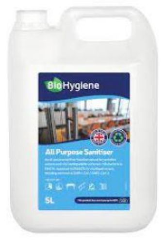 Picture of 2x5lt BioHygiene All Purpose Sanitiser Conc. Fragranced 1:100