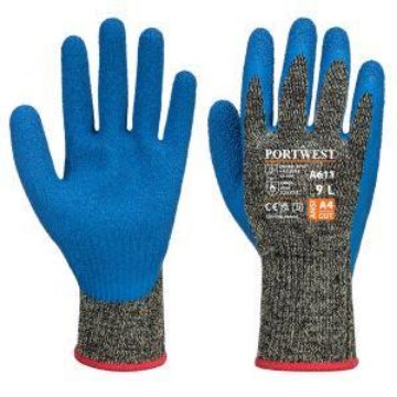 Show details for Aramid HR Cut Latex Glove (Level D) - Blue/Grey Picture of Aramid HR Cut Latex Glove (Level D) - Blue/Grey