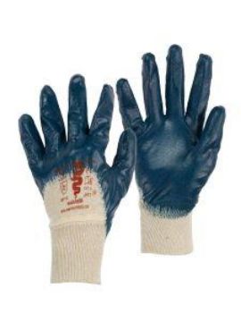 Show details for Nitrile Light Knitwrist Glove - Blue Picture of Nitrile Light Knitwrist Glove - Blue
