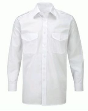 Show details for Mens Pilot Shirt Shirt Long Sleeve - White Picture of Mens Pilot Shirt Shirt Long Sleeve - White