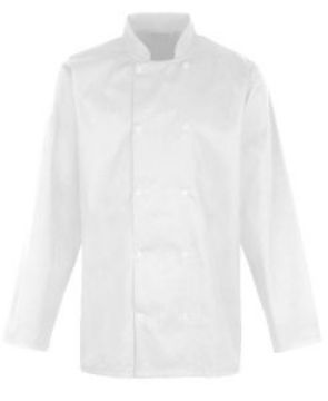 Show details for Unisex Chefs Stud Jacket Long Sleeve - White Picture of Unisex Chefs Stud Jacket Long Sleeve - White