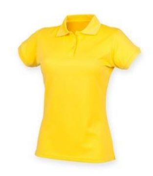 Show details for Ladies Henbury Coolplus PoloShirt - Yellow Picture of Ladies Henbury Coolplus PoloShirt - Yellow