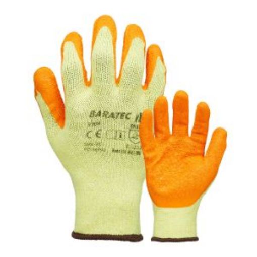Picture of Latex Grip Polycotton Glove - Orange/Yellow