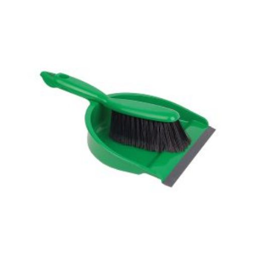 Picture of Dustpan & Brush Set Economy Soft - Green
