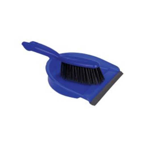 Picture of Dustpan & Brush Set Economy Stiff - Blue