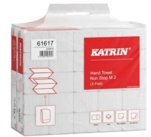 Picture of Katrin Non Stop Medium 2ply Folded Hand Towels x4000 - White 20.3x24cm