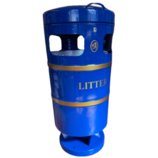 Picture of 94lt Knight Closed Top Litter Bin - Blue