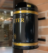 Picture of 40lt Knight DOME Top Litter Bin Wall Mounted - Black