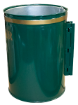 Picture of 40lt Knight OPEN Top Litter Bin Post Mounted - Green
