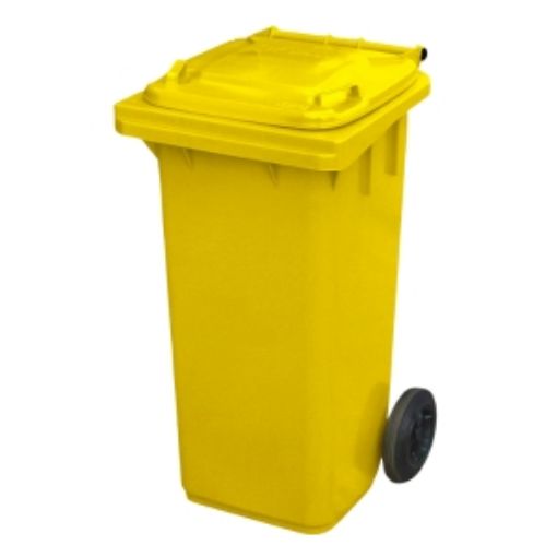Picture of 120lt Wheeled Bin Plastic - Yellow