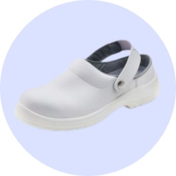 Show details for Microfibre Safety Clog - White Picture of Microfibre Safety Clog - White
