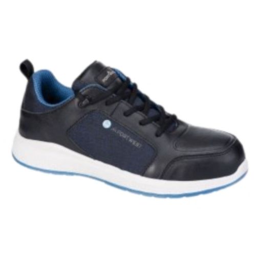 Picture of Eco Compositelite Safety Trainer S3S SR - Black/Blue Trim