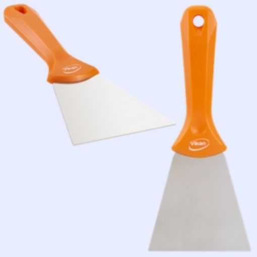 Picture of 10cm Vikan Hand Scraper Stainless Steel - Orange