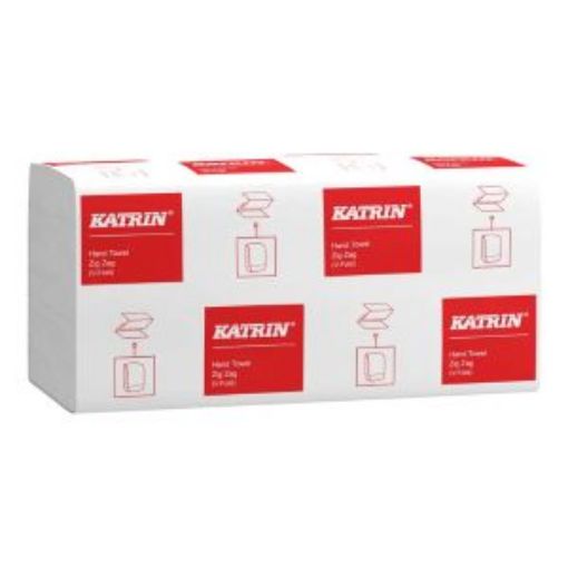 Picture of Katrin Basic 1ply VFold Hand Towels x5000 - White