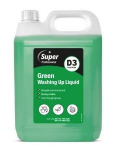 Picture of Super D3 Green Washing Up Liquid