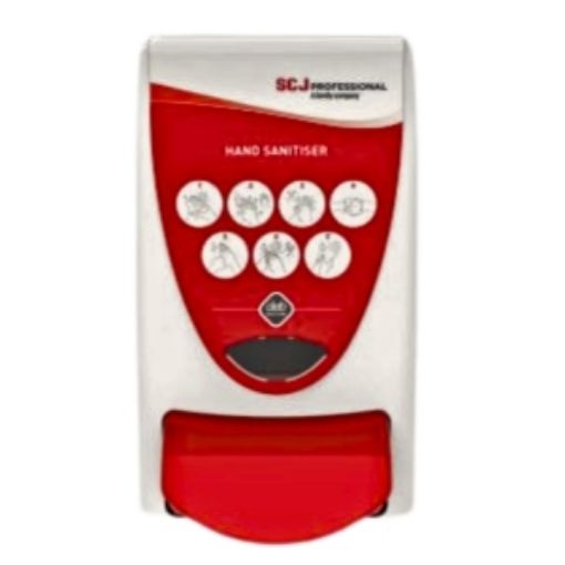 Picture of 1lt Deb 7 Circles Healthcare Iconic Sanitser Dispenser - Red 