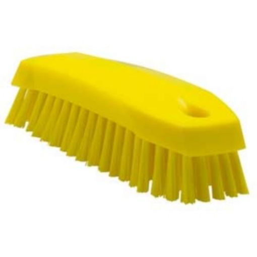 Picture of 165mm/ 7" Vikan Hand Scrubbing Brush Medium - Yellow