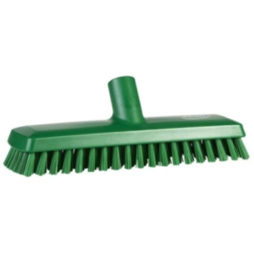 Picture of 27cm/ 11" Vikan Deck Scrub Waterfed Stiff - Green