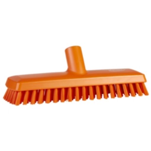 Picture of 27cm/ 11" Vikan Deck Scrub Waterfed Stiff - Orange