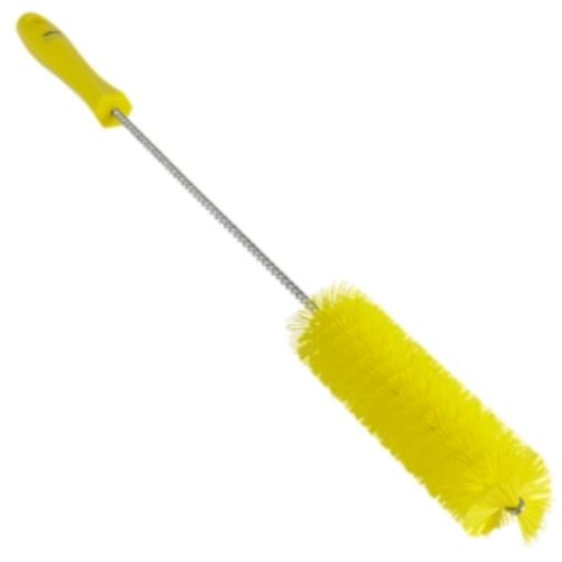 Picture of 51cm/ 20" Vikan Tube Cleaner Brush Hard 40mm dia - Yellow