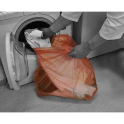 Picture of 30lt Red Dissolvo Water-Soluble Strip Laundry Sacks