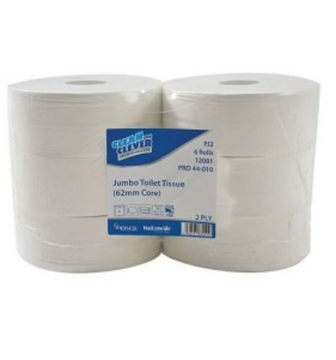 Picture of Clean & Clever  PJ2 Maxi Jumbo Toilet Rolls 2ply