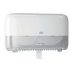 Picture of Tork Coreless Twin Midsize Toilet Roll Dispenser - White